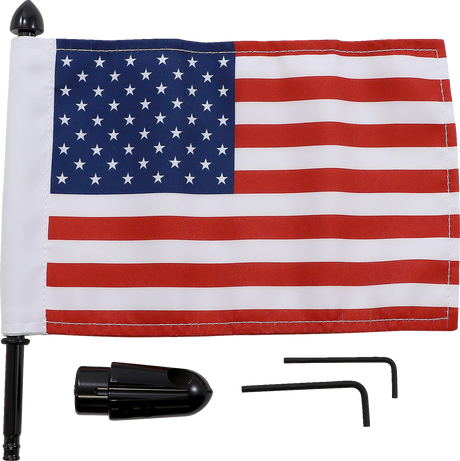 Flag Mount - Pinnacle Luggage Rack - 9\" Pole - 6\" X 9\" Flag