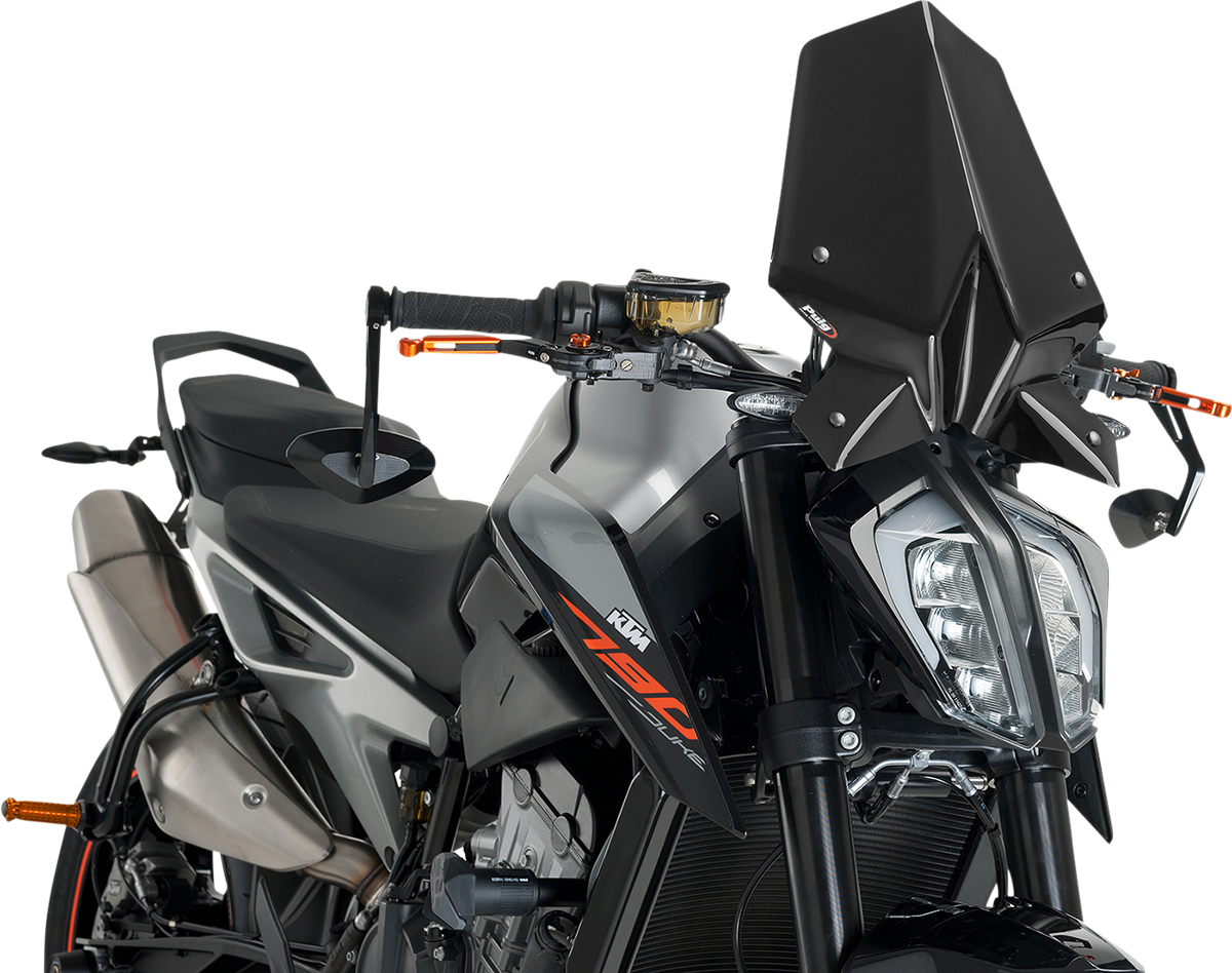 New Generation Windscreen - 16-1/4\" - Black - KTM 2018 - 2024