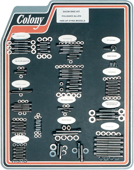 Bolt Kit - Motor Transmission - Polished - Dyna 1999 - 2005