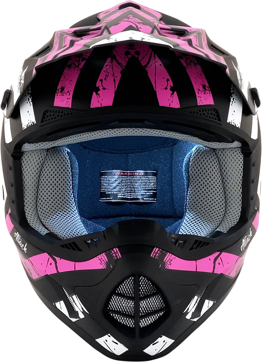 FX-17Y Helmet - Attack - Matte Black/Fuchsia - Large