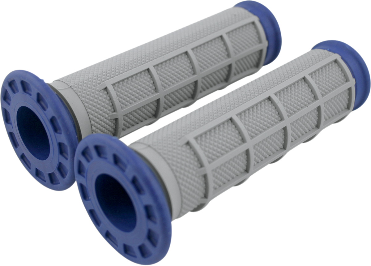 Grips - Dual Compound - Half Waffle - ATV - Blue