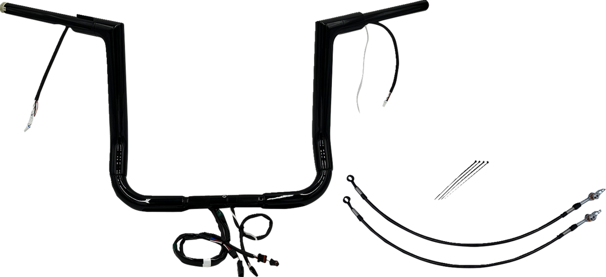 Handlebar Kit - Flat Top - 14\" - Black 2016 - 2020