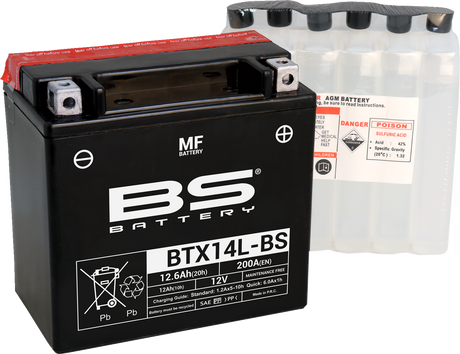 Battery - BTX14L-BS (YTX) 2004 - 2023