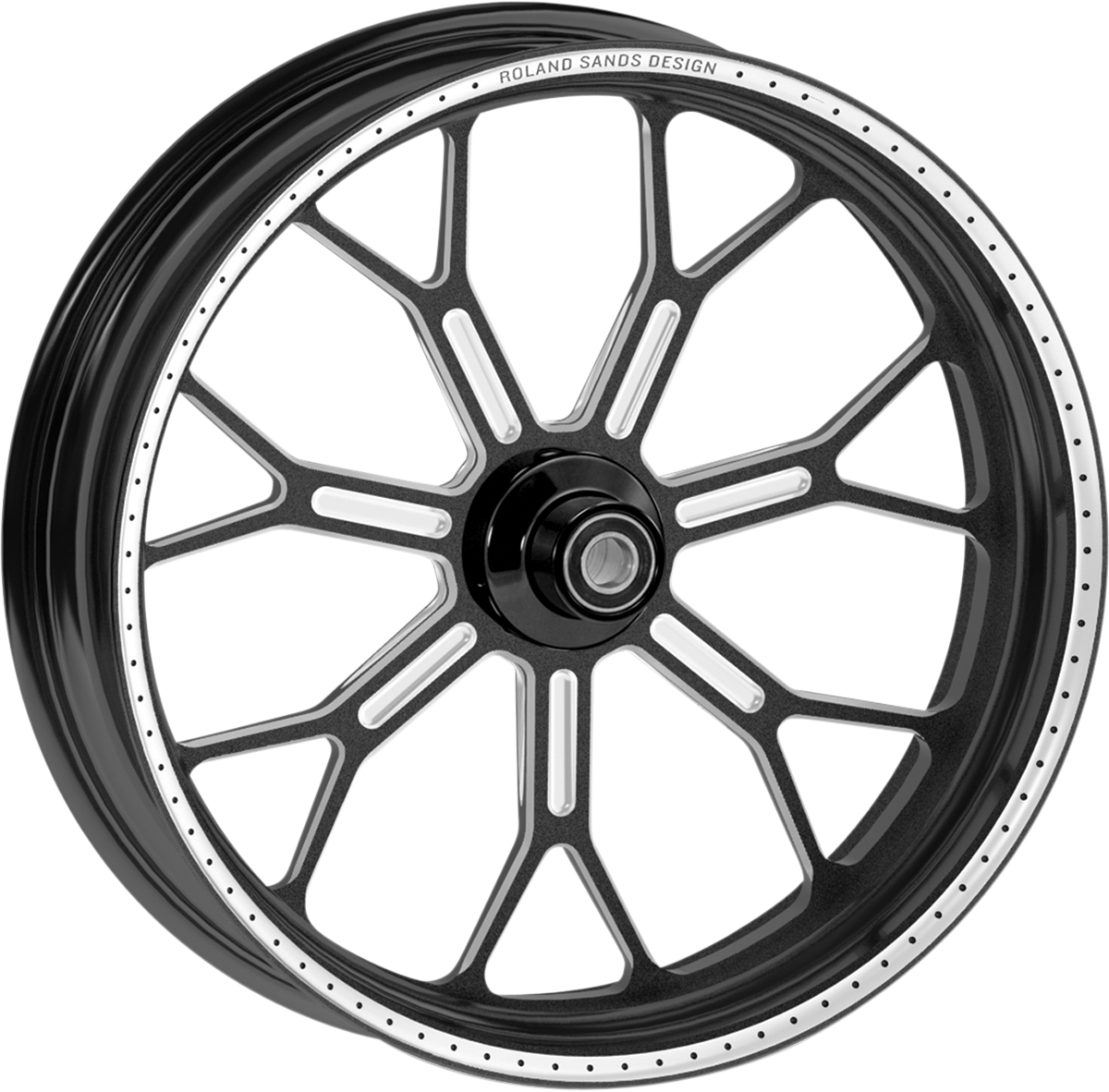 Wheel - Delmar - Front - Dual Disc/with ABS - Black/Contrast Cut Ops™ - 21x3.5 - \'08+ FLD 2014 - 2023