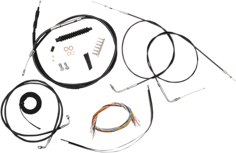 Handlebar Cable/Brake Line Kit - Complete - 15\" - 17\" Handlebars - Black Vinyl 2000 - 2006