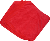 Microfiber Towels - Red - 12 Pack