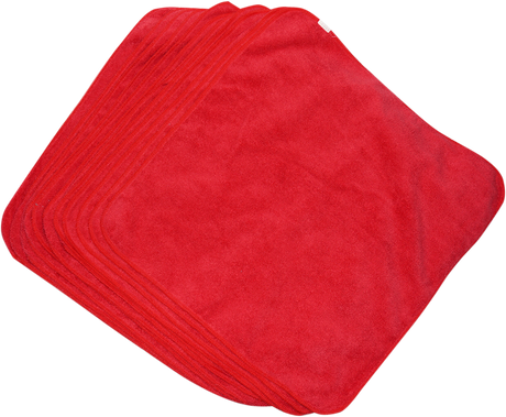 Microfiber Towels - Red - 12 Pack