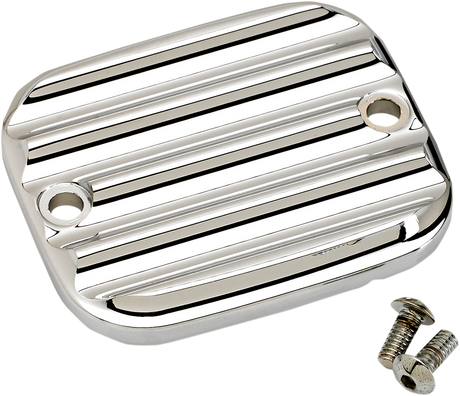 Master Cylinder Cover - Brake - Front - Finned - Chrome 1996 - 2009