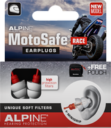 MotoSafe Earplugs - Race - 6 Pack