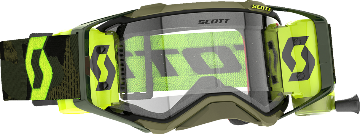 Prospect Super WFS Goggle - Khaki Green/Neon Yellow - Dual Lens - Clear