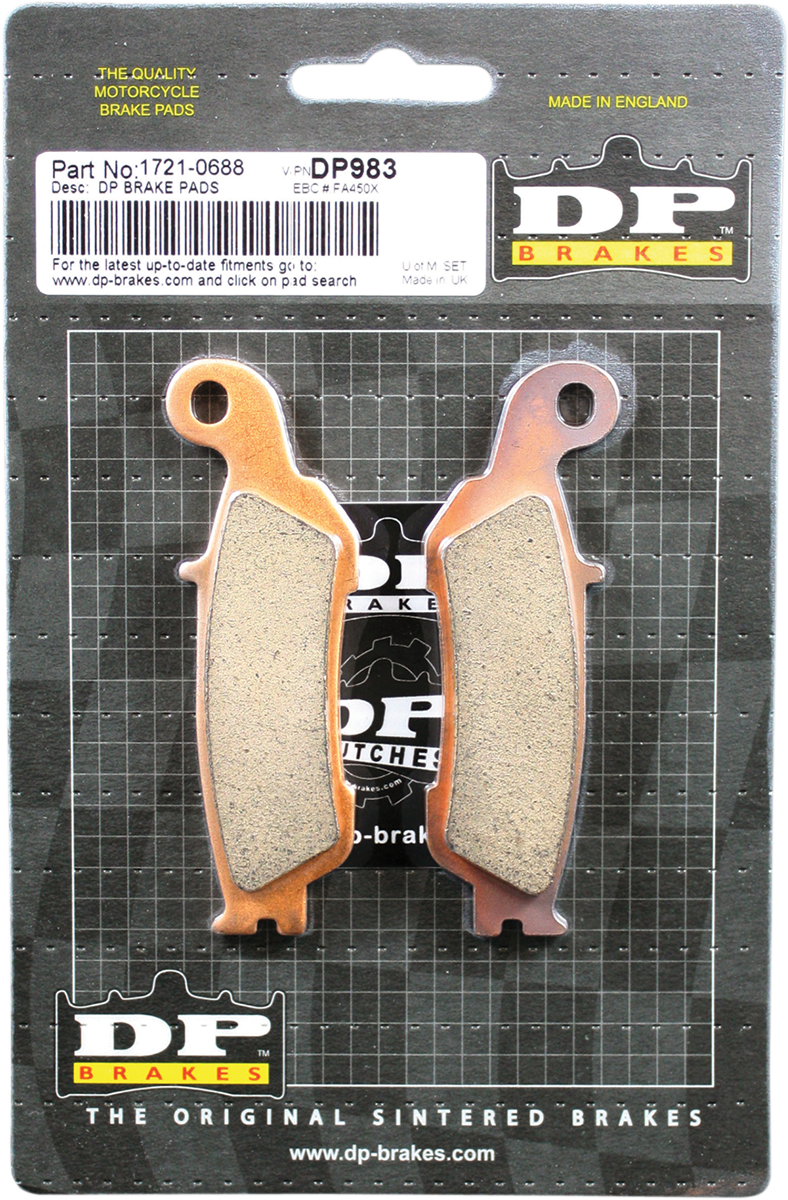 Standard Brake Pads - Yamaha YZ 2007 - 2022