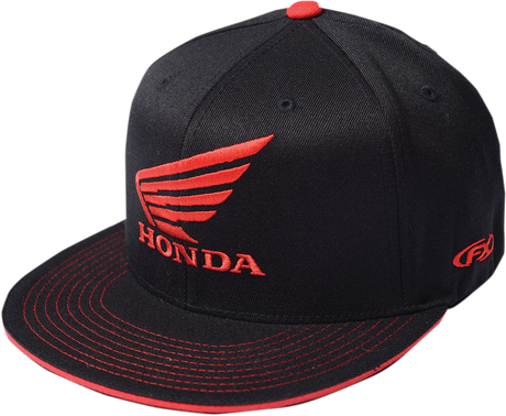 Honda Wing Flexfit® Hat - Black/Red - Small/Medium