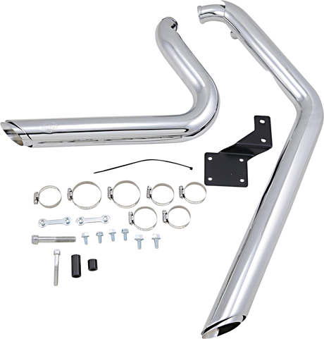 Shortshots Staggered Exhaust System - Chrome 1986 - 2011