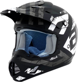 FX-17Y Helmet - Attack - Matte Black/Silver - Large