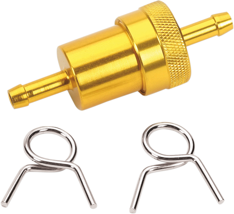 Anodized Aluminum Fuel Filter - Gold - 1/4\"