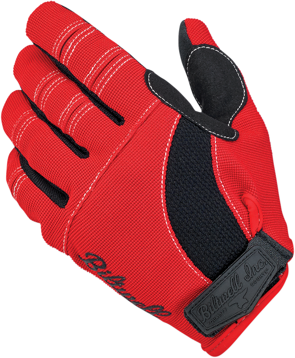 Moto Gloves - Red/Black/White - Medium