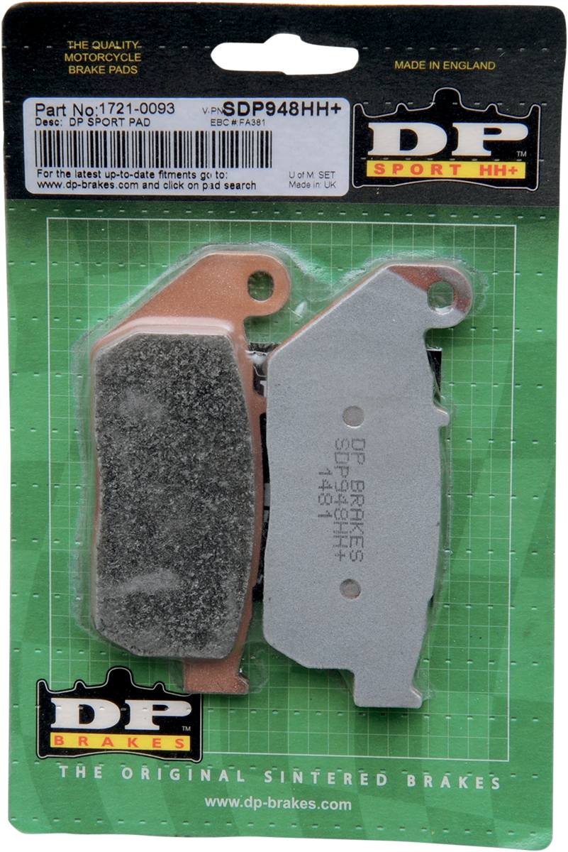 Sintered Metal Brake Pads - Sportster - SDP948HH 2004 - 2013