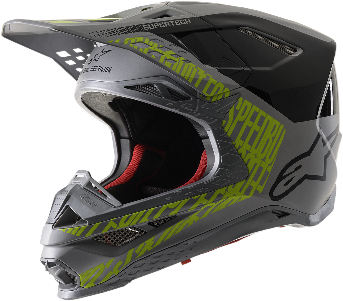 Supertech M8 Helmet - Triple - MIPS - Silver/Black/Yellow Fluo - XL