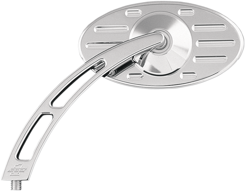 Mirror - Pro Street - Side View - Cut-Out/Ball Milled - Oval - Chrome - Left