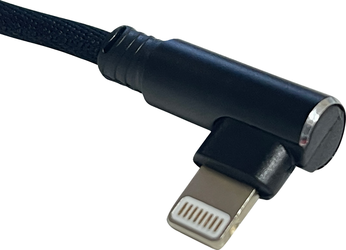 90° USB to 90° Lightning Cable - Charger - Single-End - 18\"