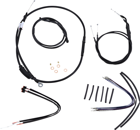 Cable Kit - Jail Bar - 14\" Handlebars - Black Vinyl 2014 - 2022