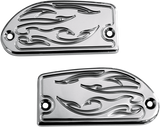 Master Cylinder Cover - Flame - Yamaha - Chrome 2006 - 2017