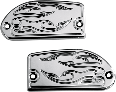 Master Cylinder Cover - Flame - Yamaha - Chrome 2006 - 2017