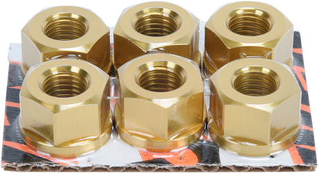 Aluminum Sprocket Nuts - Gold - M10 x 1.25