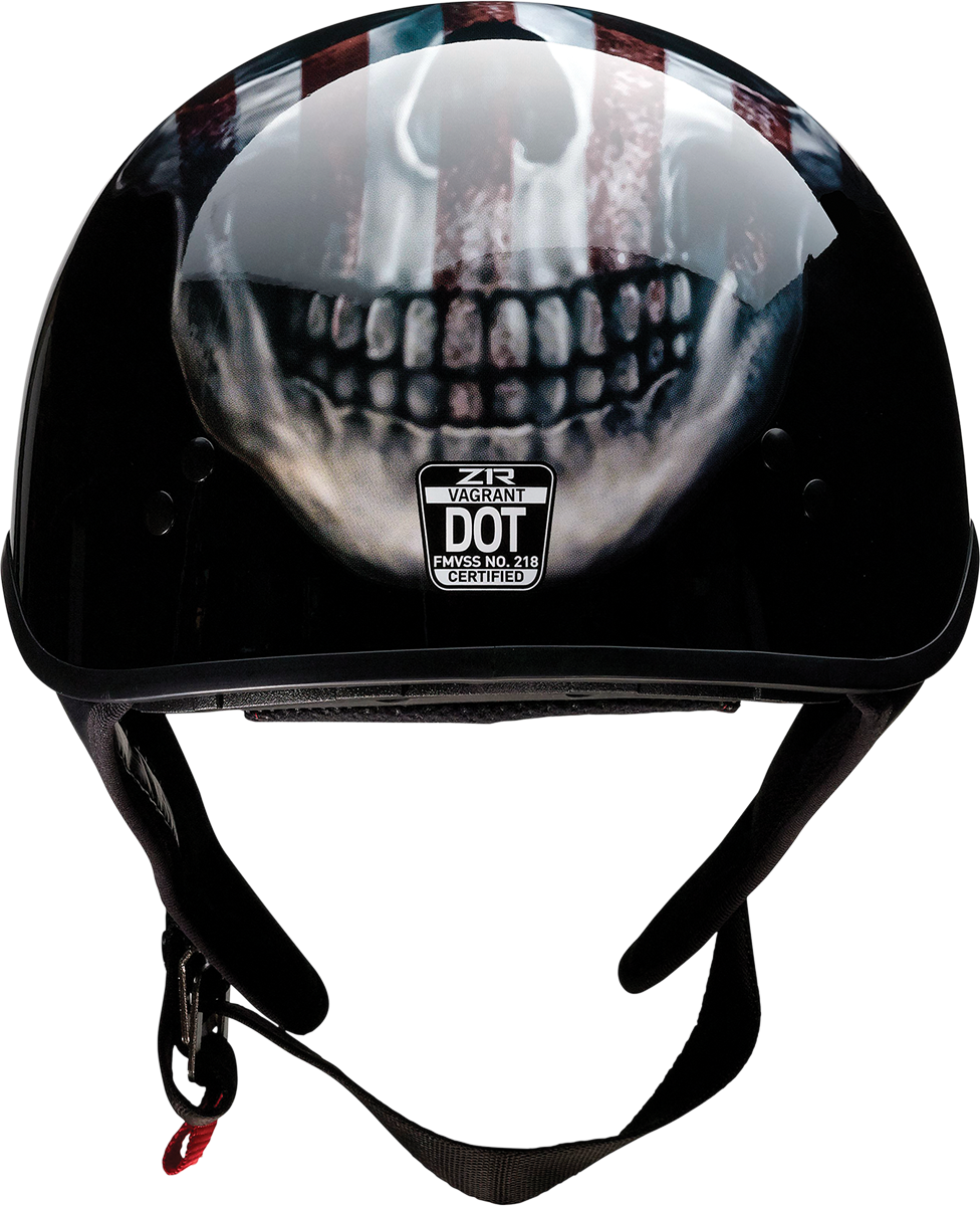 Vagrant Helmet - USA Skull - Black - XL