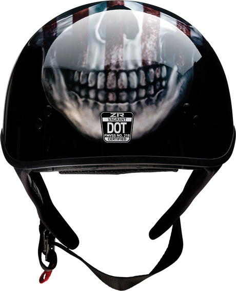 Vagrant Helmet - USA Skull - Black - XS