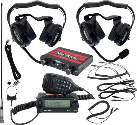 Intercom/Radio and Headset Kit - 2-Seat - Black