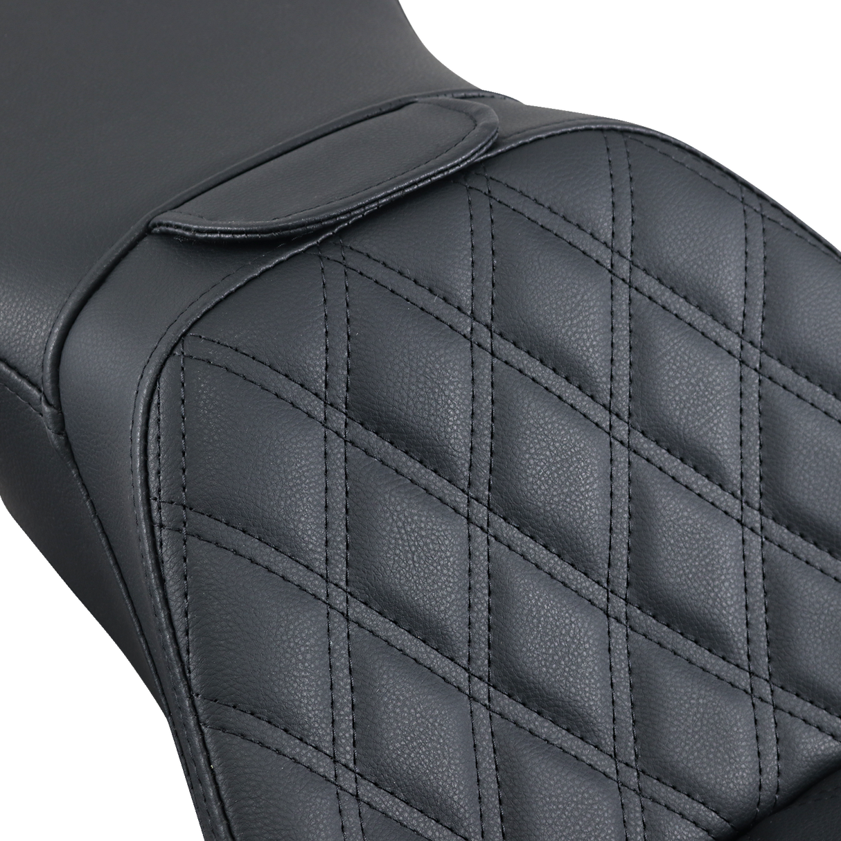 Explorer Seat - With Backrest - Lattice Stitched - Black - FLSTN 2006 - 2017