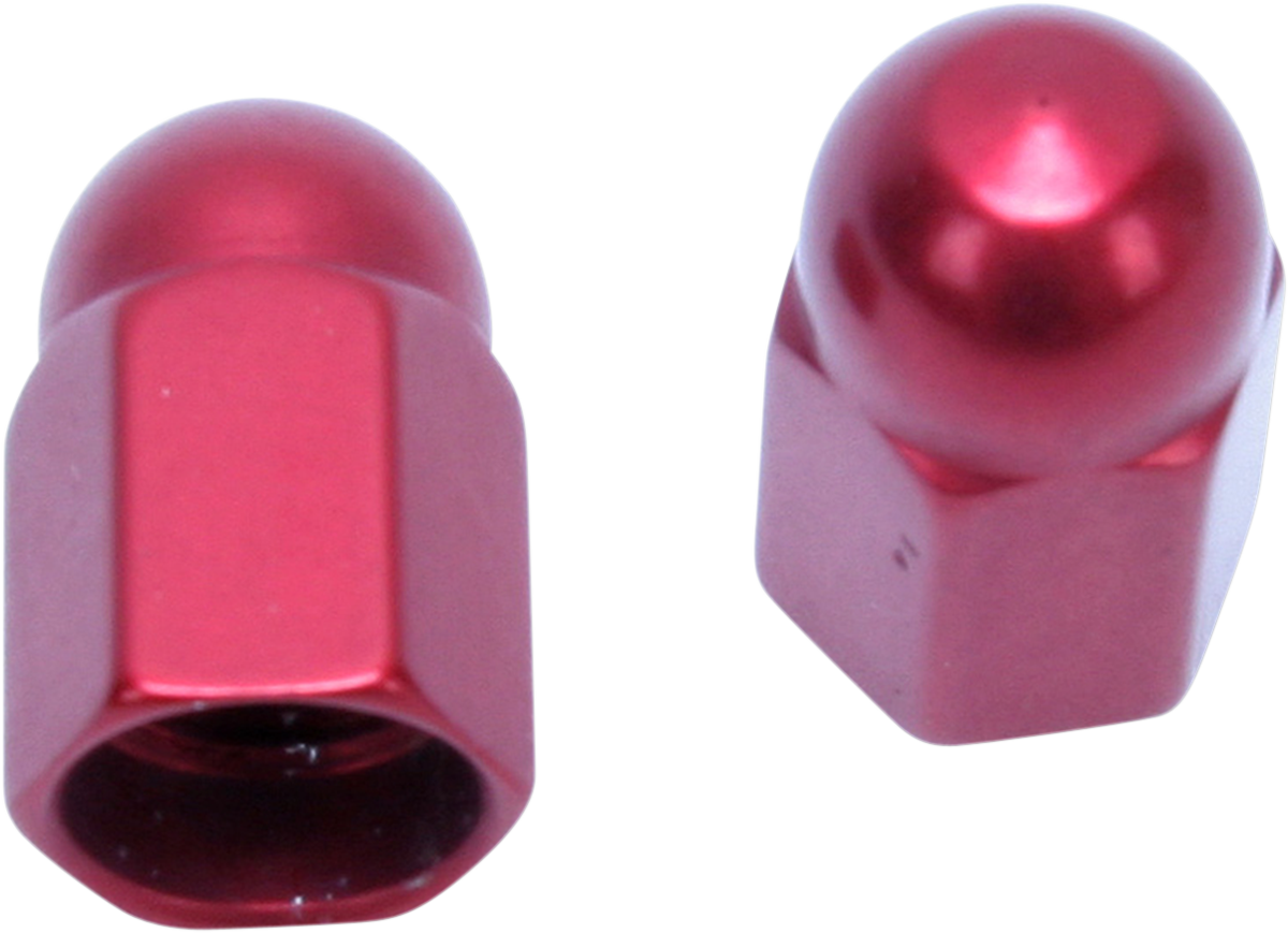 Valve Caps - Red Anodized