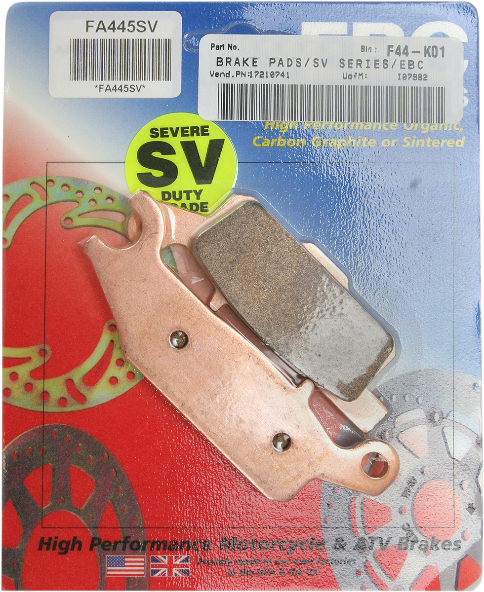 SV Severe Duty Brake Pads - FA445SV 2007 - 2018