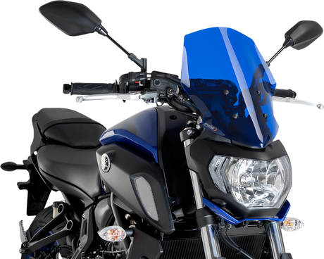 Naked Touring Windscreen - 14-1/4\" - Blue - Yamaha 2018 - 2020