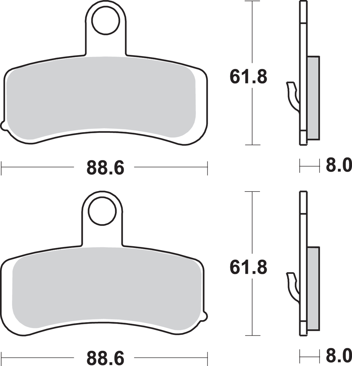 Sintered Brake Pads - Harley-Davidson 2008 - 2017