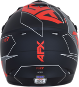 FX-17 Helmet - Aced - Matte Black/Red - Large