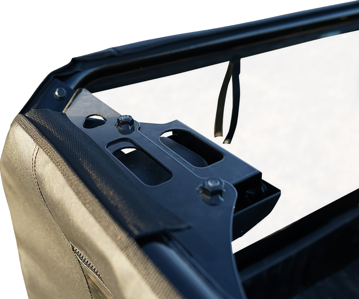 Soft Doors - Middle/Rear Windows - Black - Honda Pioneer 1000 2016 - 2023