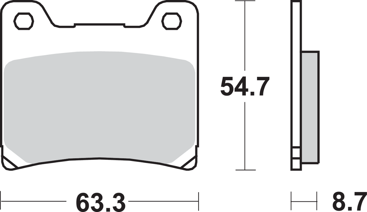 HS Brake Pads - XV 750 Virago - 555HS 1983 - 1997