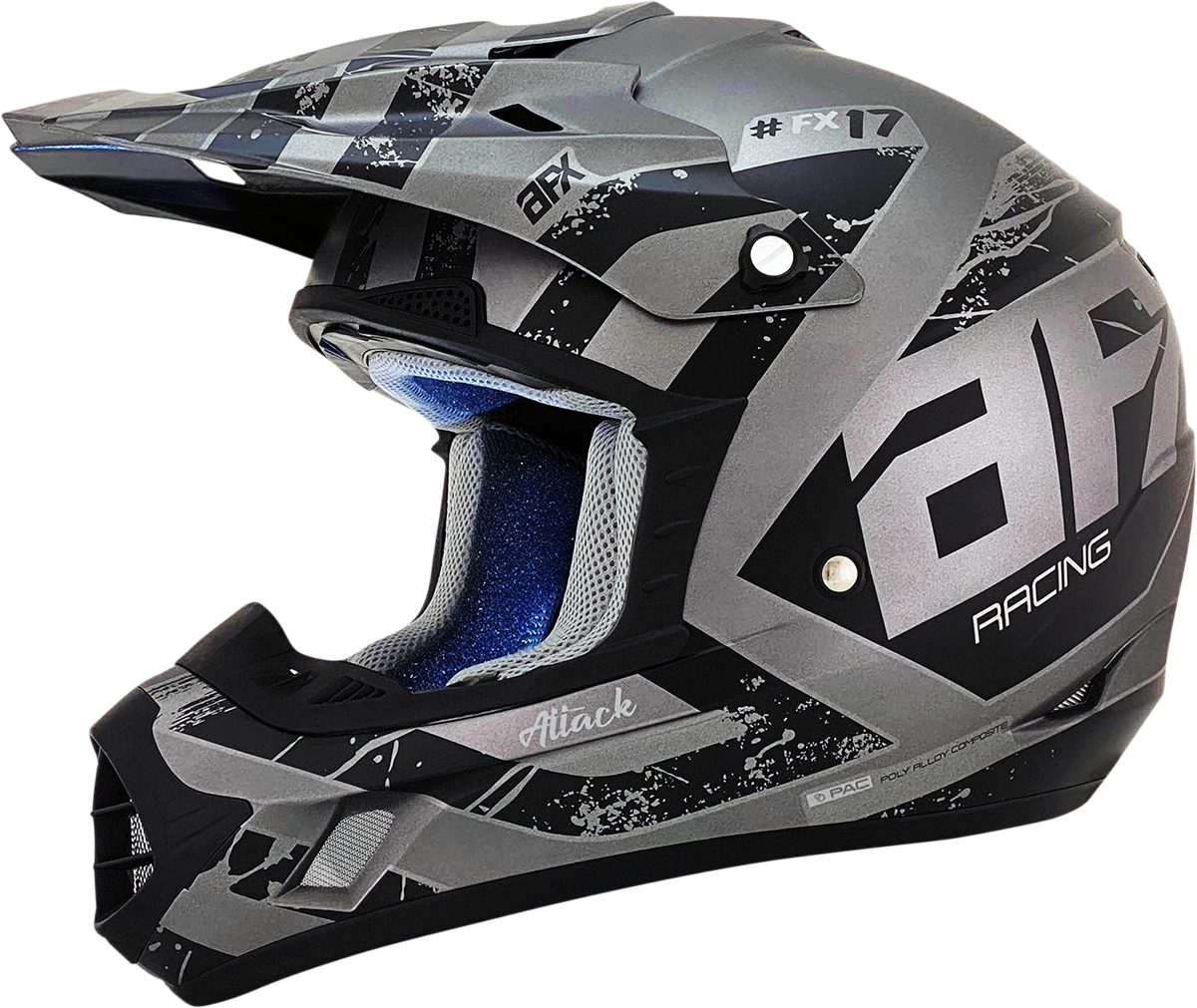 FX-17Y Helmet - Attack - Frost Gray/Matte Black - Medium