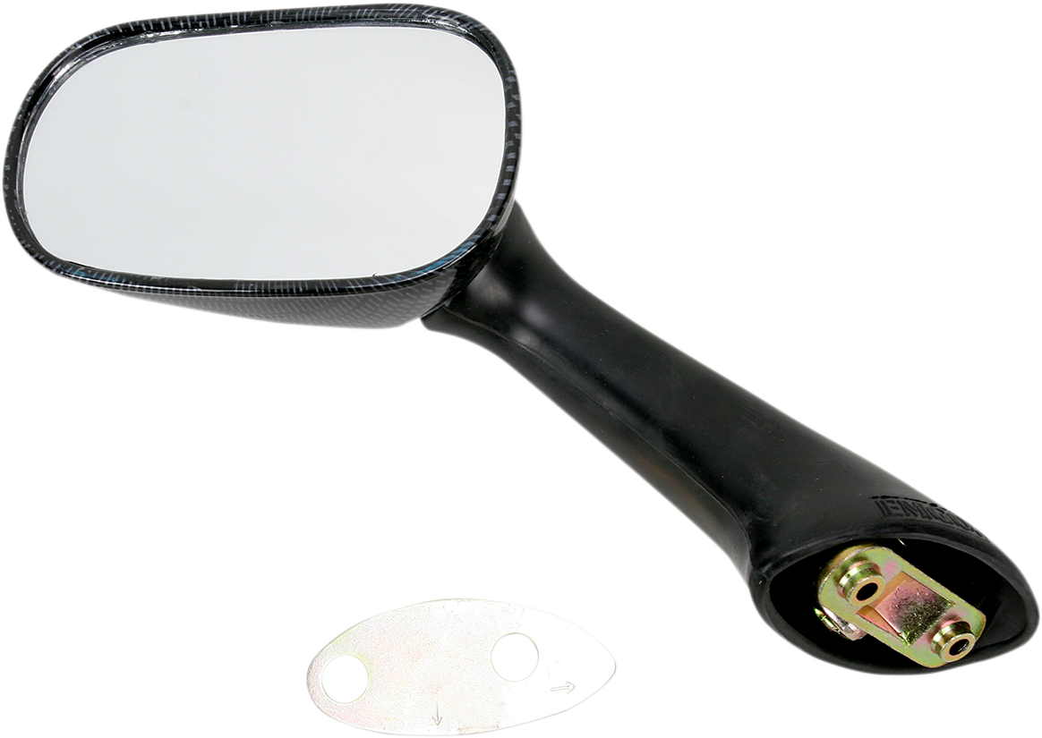 Mirror - Side View - Carbon Fiber - Rectangle - Left - Honda 1990 - 1999