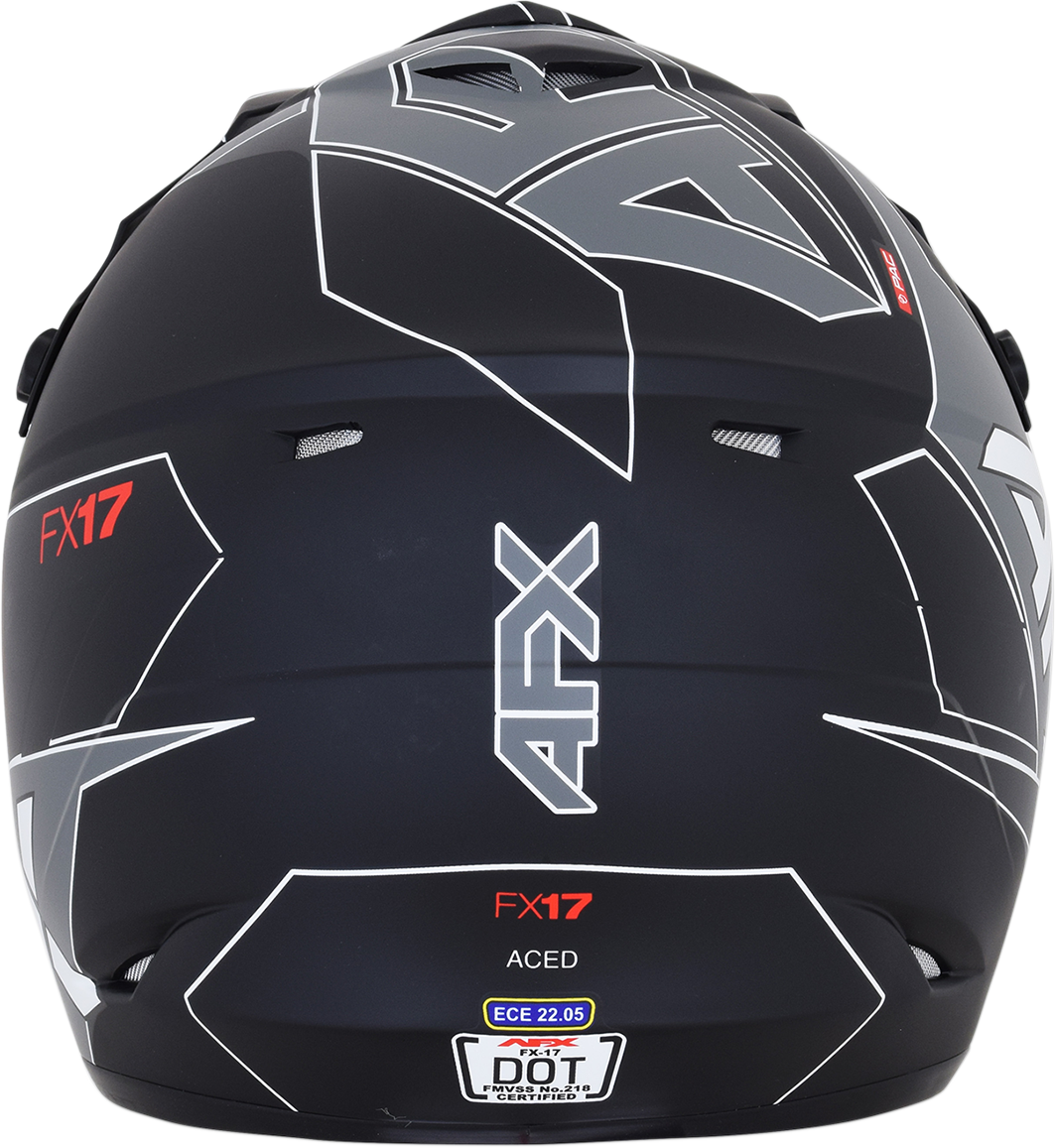 FX-17 Helmet - Aced - Matte Black/White - Small