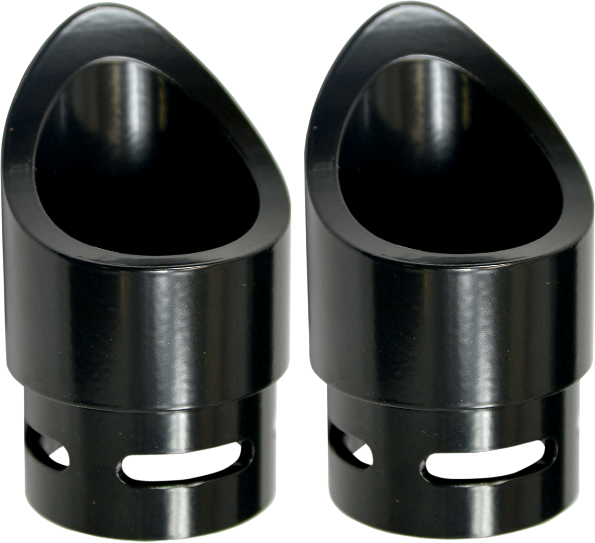 Family Jewel Exhaust Tip - Black - Mini Scalloped 1999 - 2012