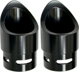 Family Jewel Exhaust Tip - Black - Mini Scalloped 1999 - 2012