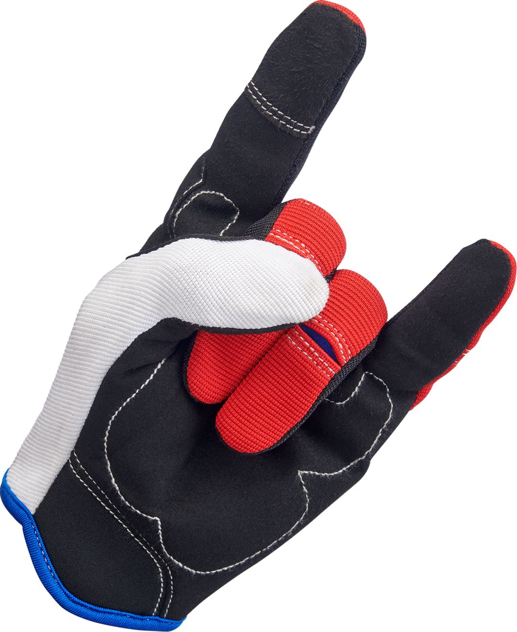 Moto Gloves - Red/White/Blue - Small