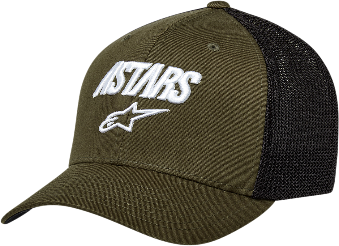 Angle Mesh Hat - Military Green/Black - Small/Medium