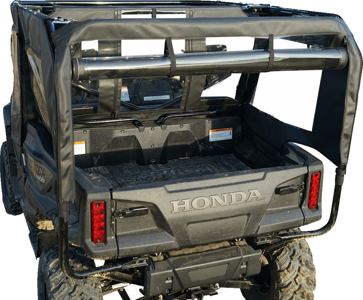 Soft Doors - Middle/Rear Windows - Black - Honda Pioneer 1000 2016 - 2023