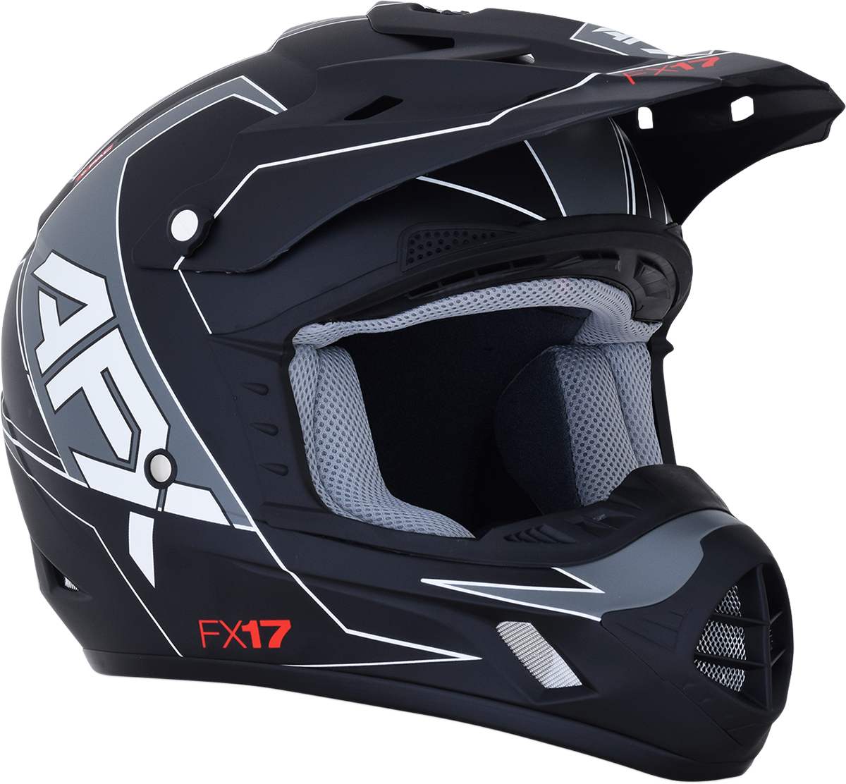 FX-17 Helmet - Aced - Matte Black/White - Small