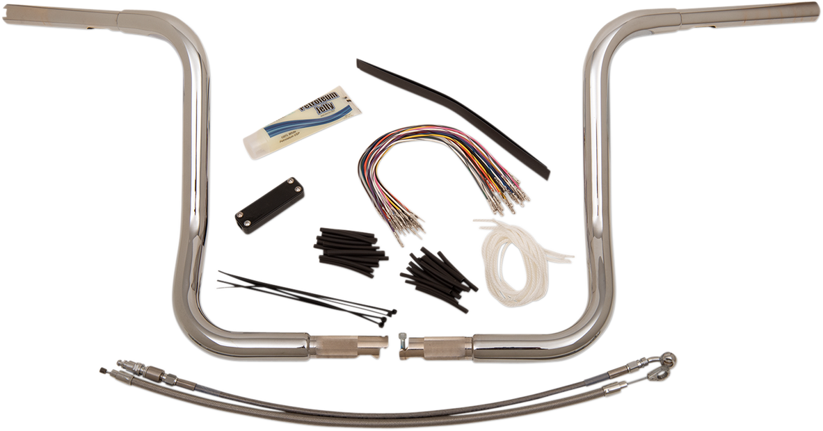 Handlebar Kit - Rounded Top - 14\" - Chrome 2008 - 2013