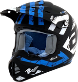 FX-17Y Helmet - Attack - Matte Black/Blue - Medium